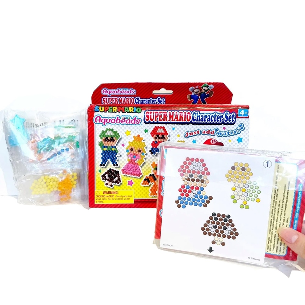 Nintendo Super Mario Aquabeads Character Set Just Add Water Craft Luigi Peach